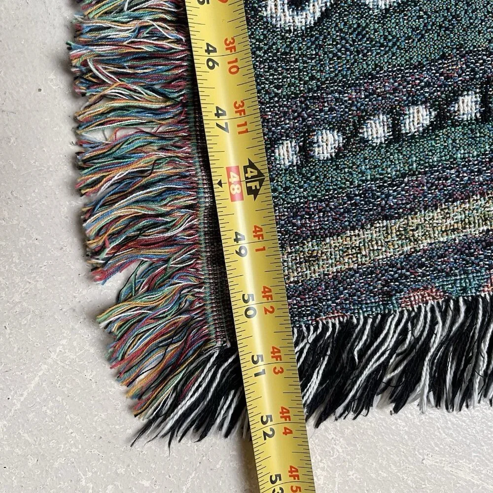 French‎ Bulldog Dog Tapestry Fringe Throw Afghan Blanket Decor Fall Winter Cozy